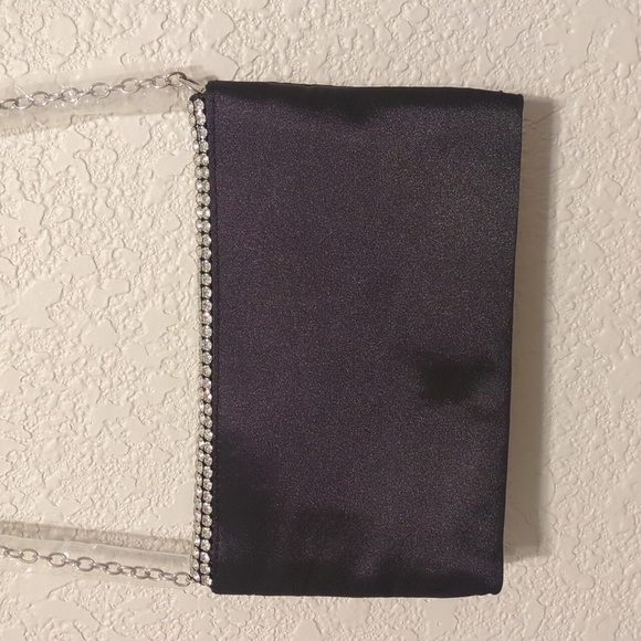 Amber Sceats Stella crystal silver rhinestone crossbody shoulder clutch bag - Picture 13 of 16